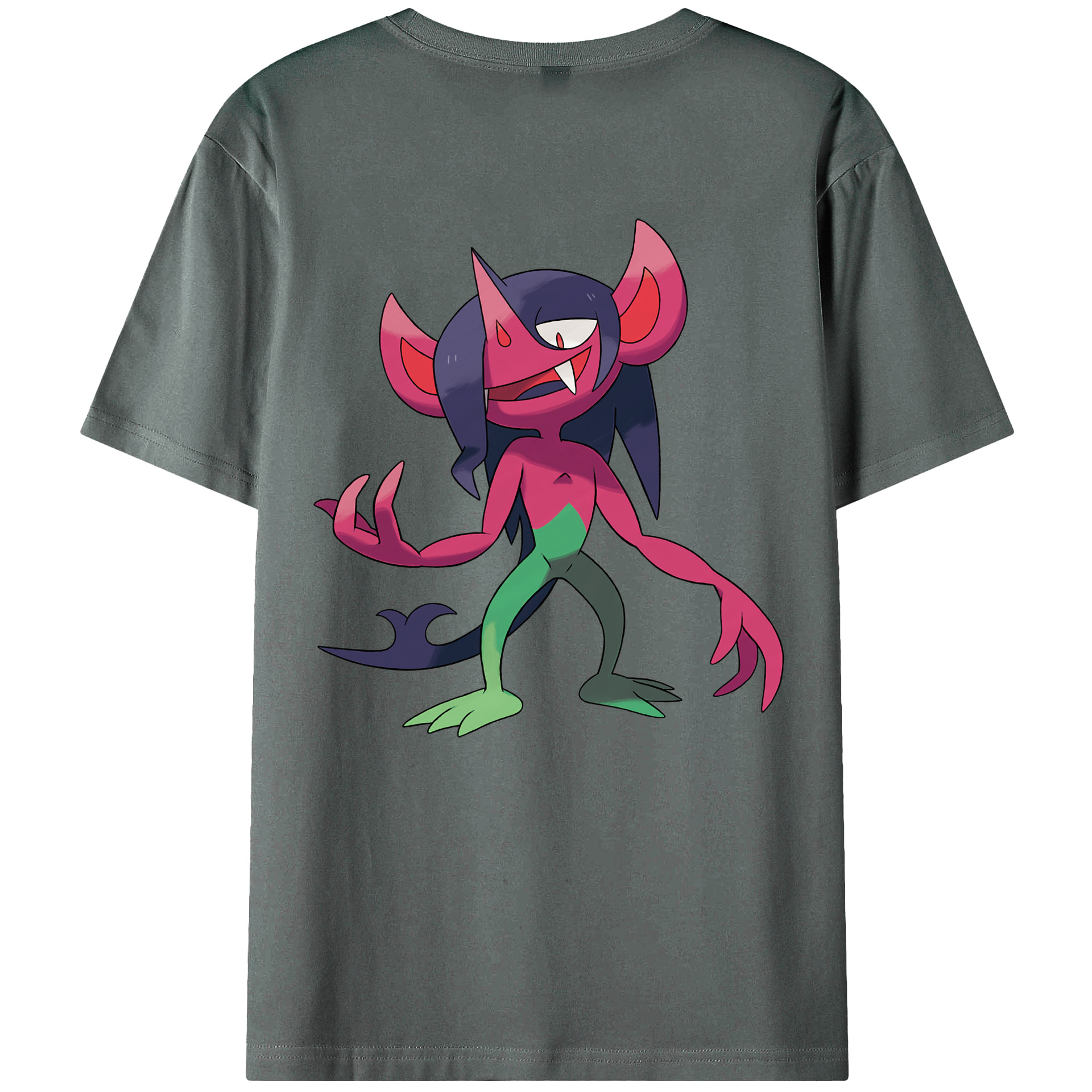 （画像用） ポケットモンスター Pokémon 綿100％ メンズ半袖Tシャツ（バックプリント） 通気性
